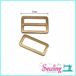 RING - SQUARE&SUN SHAPE-METAL-4CM/3CM/2.5CM (4 COLOR) (2PC/PK)